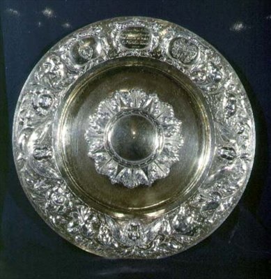 The Caroline Alms Dish, made in London, 1665-1666 by English School